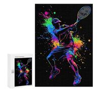 Puzzle Per Adulti 300 PCS Tennis Player Silhouette Puzzle Per Adolescenti Giochi Rilassanti Regali Per Donne Regali Unici Per Compleanno E Natale 300 PCS
