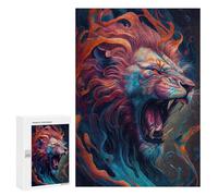 Puzzle Per Adulti 300 PCS The Roaring Lion Puzzle Per Adolescenti Giochi Per Famiglie Difficile Difficile Per È Ideale Come Regalo 300 PCS