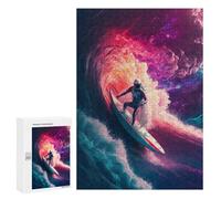 Puzzle Per Adulti 300 PCS Wave Surfing Astronaut Puzzle Per Adolescenti Giochi Per Famiglie Difficile Difficile Per È Ideale Come Regalo 300 PCS