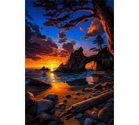 Puzzle per Adulti 300 Pezzi Barriera Corallina Tramonto Puzzle Piacevole Sfida Mantiene la Concentrazione, Essere Adatto Sia ai Principianti Che ai Rompicapo Esperti 40 x 28 cm