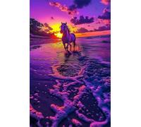 Puzzle per Adulti 300 Pezzi Cavallo Onde Tramonto Puzzle Difficile, Sviluppa Capacità di Osservazione, Logica e Manualità Puzzle 300 Pezzi 40x28 cm