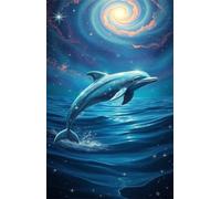 Puzzle per Adulti 300 Pezzi Delfini Notte Stellata Puzzle Difficile, Sviluppa Capacità di Osservazione, Logica e Manualità Puzzle 300 Pezzi 40x28 cm
