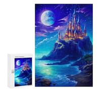 Puzzle per adulti, 300 pezzi, Enchanted Castle by The Sea - 1 puzzle per adolescenti, giochi di pensiero, quadri da parete, regali di Natale e di compleanno, 300 pezzi
