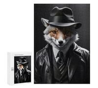 Puzzle per adulti 300 pezzi Fox Funny Black and White Puzzles per adulti - giochi relax, decorazione da parete, regali per amici e parenti, 300 pezzi