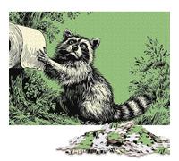 Puzzle per adulti 300 pezzi Puzzle della curiosità del procione Puzzle per adulti Gioco educativo Sfida Giocattolo 300 pezzi (40x28 cm)