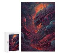 Puzzle per adulti, 300 puzzle per adolescenti Voracious Alien Landscape puzzles giocattolo decorazione da parete, modello di interazione genitore-figlio, 300 pezzi