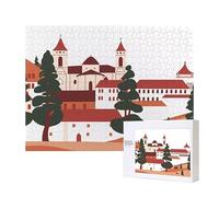 Puzzle per Adulti 3000 Pezzi, Piccola città si Incastra Perfettamente Lettere sul Retro Senza Polvere, Idea Regalo per Uomini Donne e Anziani, Puzzle di Legno per la Decore di Interni E-704