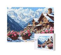 Puzzle per Adulti 3000 Pezzi, Piccola città si Incastra Perfettamente Lettere sul Retro Senza Polvere, Idea Regalo per Uomini Donne e Anziani, Puzzle di Legno per la Decore di Interni E-698