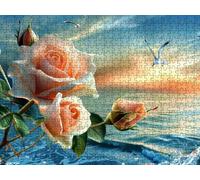 Puzzle per Adulti 4000, Rose Del Mare, legno Classico Puzzles LDYQS6-177 | Sfida Impossibile, Divertente Stimolante Puzzles per La Famiglia, Decorativo Murale Unica, Regalo per Amanti dei Puzzle
