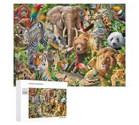 Puzzle Per Adulti 500 PCS Amazon Jungle Animals Collage Puzzle Per Adulti Gioco Pratico Decorazione Da Parete Regalo Di Compleanno E Unico 500 PCS