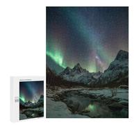 Puzzle Per Adulti 500 PCS Aurora Borealis Reflections-17 Puzzle Per Adolescenti Taglio Di Precisione Difficile E Stimolante Regali Di Compleanno E Unici 500 PCS