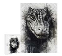 Puzzle Per Adulti 500 PCS Crocodile King Watercolor Puzzle Per Adulti Gioco Rompicapo Regali Per Donne Regali Per Amici E Familiari 500 PCS