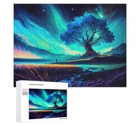 Puzzle Per Adulti 500 PCS Enchanted Night Sky with Mystical Tree Puzzle Per Adulti Gioco Pratico Decorazione Da Parete Regalo Di Compleanno E Unico 500 PCS