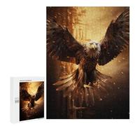 Puzzle Per Adulti 500 PCS Fire Flames Bald Eagle USA Puzzle Per Adolescenti Giochi Per Famiglie Difficile Difficile Per È Ideale Come Regalo 500 PCS