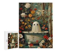 Puzzle Per Adulti 500 PCS Floral Ghost in Bathtub Puzzle Per Adolescenti Giochi Rilassanti Regali Per Donne Regali Unici Per Compleanno E Natale 500 PCS
