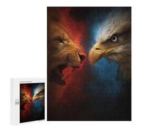 Puzzle Per Adulti 500 PCS Lion Vs Eagle Epic Face-off! Puzzle Per Adulti Gara Di Velocità Manuale Interazione Genitore-figlio Ideale Come Regalo Per Tutta La Famiglia 500 PCS