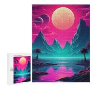 Puzzle Per Adulti 500 PCS Neon Synthwave Brilliance Puzzle Per Adolescenti Giochi Rilassanti Regali Per Donne Regali Unici Per Compleanno E Natale 500 PCS