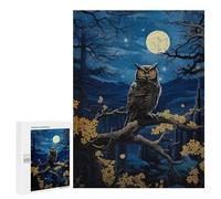 Puzzle Per Adulti 500 PCS Owl Under Moonlight Puzzle Per Adolescenti Giochi Per Famiglie Difficile Difficile Per È Ideale Come Regalo 500 PCS