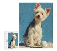 Puzzle Per Adulti 500 PCS Puzzle Adorable Yorkshire Terrier with Golf Ball -1 Puzzle Per Adolescenti Taglio Di Precisione Interazione Genitore-figlio Bellissimo Gioco Di Design 500 PCS