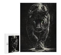 Puzzle Per Adulti 500 PCS Puzzle Black Panther Art Print Puzzle Per Adolescenti Taglio Di Precisione Interazione Genitore-figlio Bellissimo Gioco Di Design 500 PCS