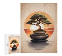 Puzzle Per Adulti 500 PCS Puzzle Bonsai Sunset Puzzle Per Adulti Giochi Per Famiglie Difficili Difficili Un'ottima Idea Come Regalo Per Tutta La Famiglia 500 PCS