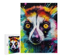 Puzzle Per Adulti 500 PCS Puzzle Colorful Lemur Portrait-2 Puzzle Gioco Rompicapo Un'opera D'arte Regali Di Compleanno E Unici 500 PCS