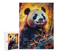 Puzzle Per Adulti 500 PCS Puzzle Colorful Panda in Autumn Forest Puzzle Gioco Rompicapo Un'opera D'arte Regali Di Compleanno E Unici 500 PCS