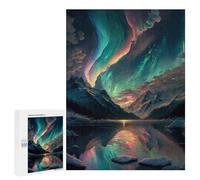 Puzzle Per Adulti 500 PCS Puzzle Colourful Aurora Borealis Puzzle Gioco Rompicapo Un'opera D'arte Regali Di Compleanno E Unici 500 PCS