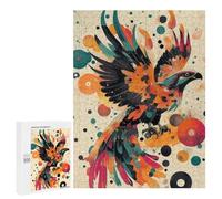 Puzzle Per Adulti 500 PCS Puzzle Dynamic Eagle in Flight A Bold Pop Art Display Abstract Eagle Artwork Puzzle Per Adulti Gioco Rompicapo Analisi E Logica Interazione Genitore-figlio 500 PCS
