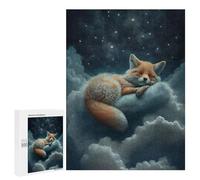 Puzzle Per Adulti 500 PCS Puzzle Fox Dreams in Clouds -1 Puzzle Gioco Rompicapo Un'opera D'arte Regali Di Compleanno E Unici 500 PCS