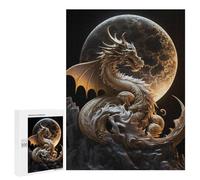 Puzzle Per Adulti 500 PCS Puzzle Golden Dragon Moon Puzzle Per Adulti Giochi Per Famiglie Difficili Difficili Un'ottima Idea Come Regalo Per Tutta La Famiglia 500 PCS