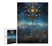 Puzzle Per Adulti 500 PCS Puzzle Mystical Tree of Orbs Puzzle Per Adulti Gioco Rompicapo Analisi E Logica Interazione Genitore-figlio 500 PCS