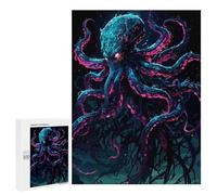 Puzzle Per Adulti 500 PCS Puzzle Neon Octopus Fantasy Creature Illustration Puzzle Per Adolescenti Gioco Pratico Gara Di Velocità Delle Mani Interazione Genitore-figlio 500 PCS