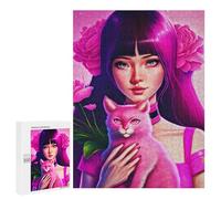 Puzzle Per Adulti 500 PCS Puzzle Pink Beautiful Puzzle Per Adulti Gioco Rompicapo Analisi E Logica Interazione Genitore-figlio 500 PCS