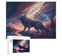 Puzzle Per Adulti 500 PCS Puzzle Thundering Wolf Nature's Symphony Puzzle Gioco Rompicapo Un'opera D'arte Regali Di Compleanno E Unici 500 PCS