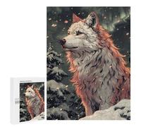Puzzle Per Adulti 500 PCS Puzzle White Wolf in Snowy Forest Puzzle Gioco Rompicapo Un'opera D'arte Regali Di Compleanno E Unici 500 PCS