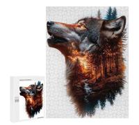 Puzzle Per Adulti 500 PCS Puzzle Wolf Forest Dream Puzzle Per Adolescenti Gioco Pratico Gara Di Velocità Delle Mani Interazione Genitore-figlio 500 PCS