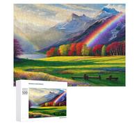 Puzzle Per Adulti 500 PCS Rainbow Valley Serenity Puzzle Per Adulti Giochi Rilassanti Regali Per Donne Giochi Stimolanti Regali 500 PCS