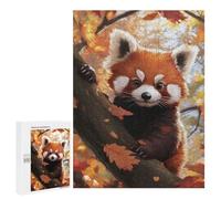 Puzzle Per Adulti 500 PCS Red Panda in Autumn Puzzle Per Adolescenti Giochi Per Famiglie Difficile Difficile Per È Ideale Come Regalo 500 PCS