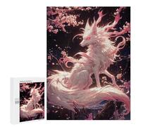 Puzzle per adulti 500 PCS Sakura Kitsune Fox puzzle per adolescenti, gioco di pensiero, analisi e logica 500 pezzi