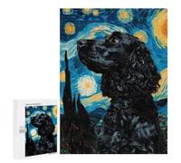 Puzzle Per Adulti 500 PCS Starry Cocker Spaniel Puzzle Per Adolescenti Giochi Rilassanti Regali Per Donne Regali Unici Per Compleanno E Natale 500 PCS
