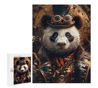 Puzzle Per Adulti 500 PCS Steampunk Animal Panda Puzzle Per Adolescenti Giochi Rilassanti Regali Per Donne Regali Unici Per Compleanno E Natale 500 PCS
