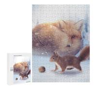 Puzzle Per Adulti 500 PCS The Fox And Squirrel Puzzle Per Adolescenti Giochi Rilassanti Regali Per Donne Regali Unici Per Compleanno E Natale 500 PCS