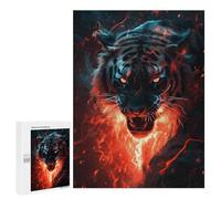 Puzzle Per Adulti 500 PCS Tiger Fire Energy Artwork Puzzle Per Adolescenti Migliora La Memoria Difficile Da Completare Gioco Divertente Per Tutta La Famiglia 500 PCS
