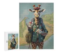 Puzzle Per Adulti 500 PCS Travel Guide Giraffe Puzzle Per Adolescenti Giochi Rilassanti Regali Per Donne Regali Unici Per Compleanno E Natale 500 PCS