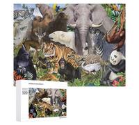 Puzzle Per Adulti 500 PCS Wild Animal Collage Nature's Diversity Puzzle Per Adulti Gioco Pratico Decorazione Da Parete Regalo Di Compleanno E Unico 500 PCS