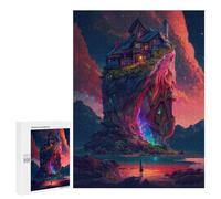 Puzzle per adulti, 500 pezzi Fantasy Island with Mystical House Puzzles per adolescenti, giochi di pensiero, murali, regali di Natale e compleanno, 500 pezzi