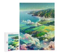 Puzzle per adulti, 500 pezzi, Island Paradise with Dragon Puzzles per adolescenti, giocattoli fai da te, regali per donne, adatti anche come regalo per tutta la famiglia, 500 pezzi