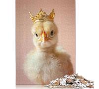 Puzzle per adulti 500 pezzi Little Chicken King Puzzle in legno per adulti Gioco educativo Sfida Giocattolo 500 pezzi (52x38 cm)