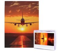 Puzzle per adulti, 500 pezzi, puzzle in legno, arte moderna, aeroplano, tramonto, sfidante, puzzle, immagine personalizzata, foto, puzzle personalizzato, per regalo famiglia